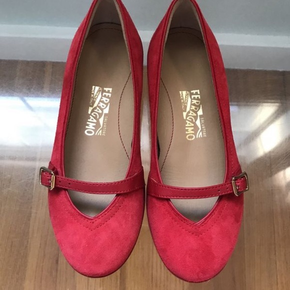 Red Ferragamo Toddler Girls Flats.  Brand New. - Picture 3 of 3